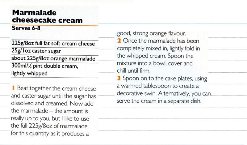 Scan 1 of 2 for Marmalade Cheesecake Cream