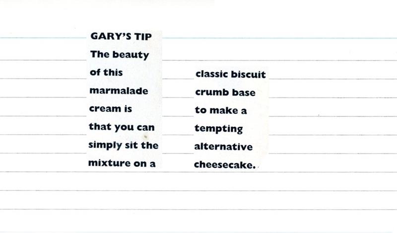 Scan 2 of 2 for Marmalade Cheesecake Cream