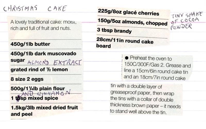 Scan 1 of 2 for Christmas Cake