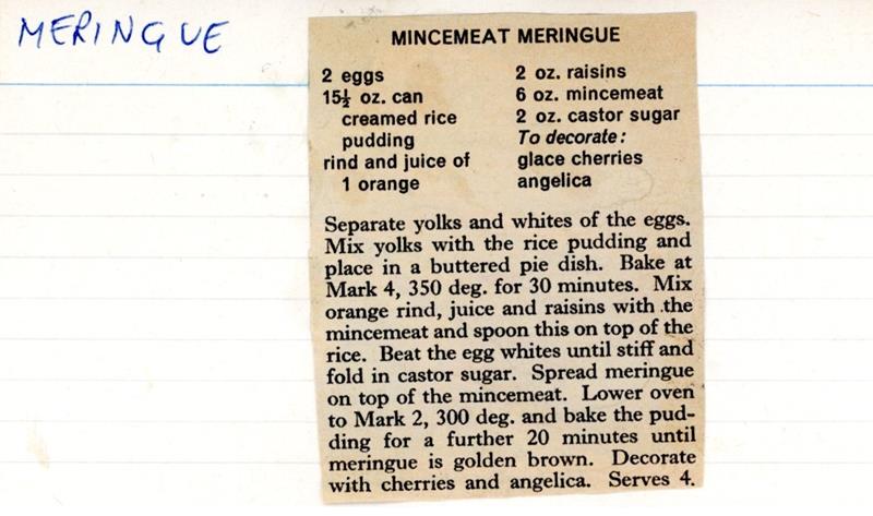 Scan 1 of 1 for Mincemeat Meringue