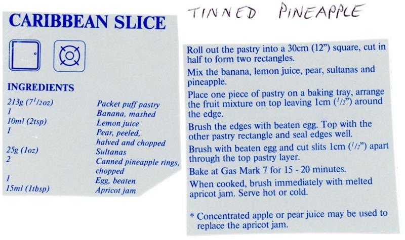 Scan 1 of 1 for Puff Pastry Fruit Slice