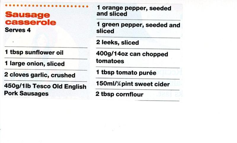 Scan 1 of 2 for Sausage Casserole