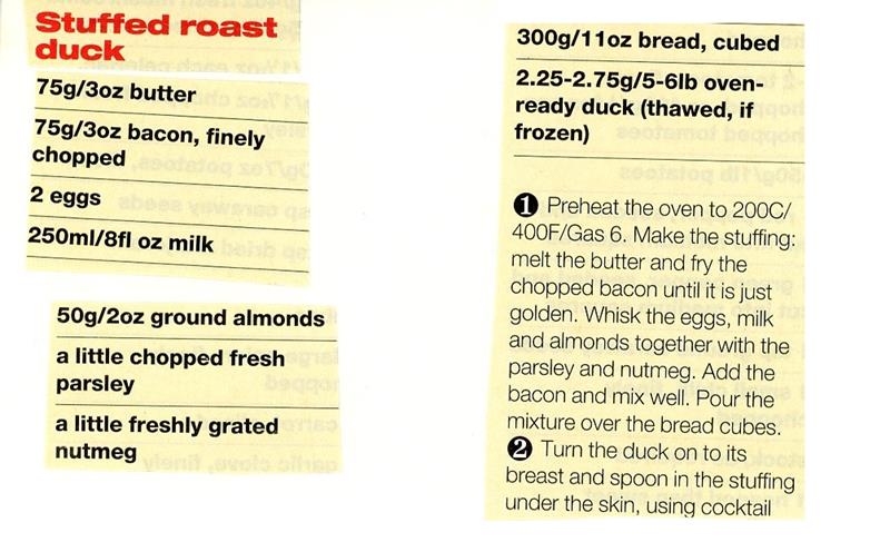 Scan 1 of 2 for Stuffed Roast Duck