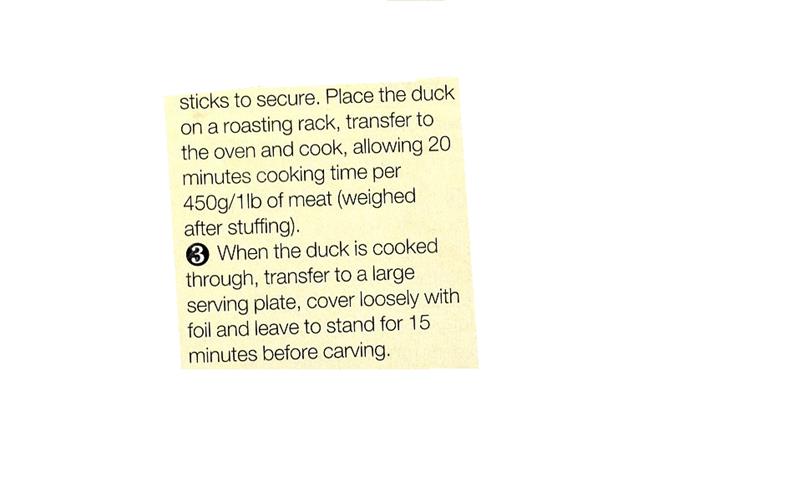 Scan 2 of 2 for Stuffed Roast Duck