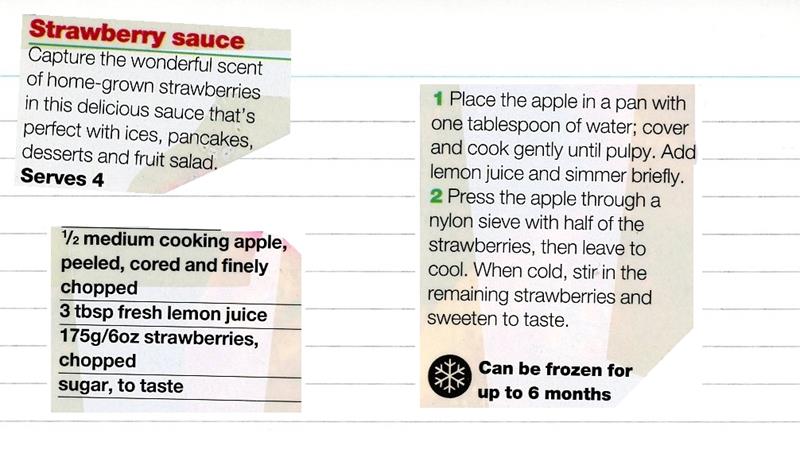 Scan 1 of 1 for Strawberry Sauce