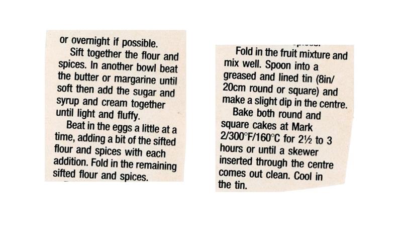Scan 2 of 2 for Rich Fruit Cake