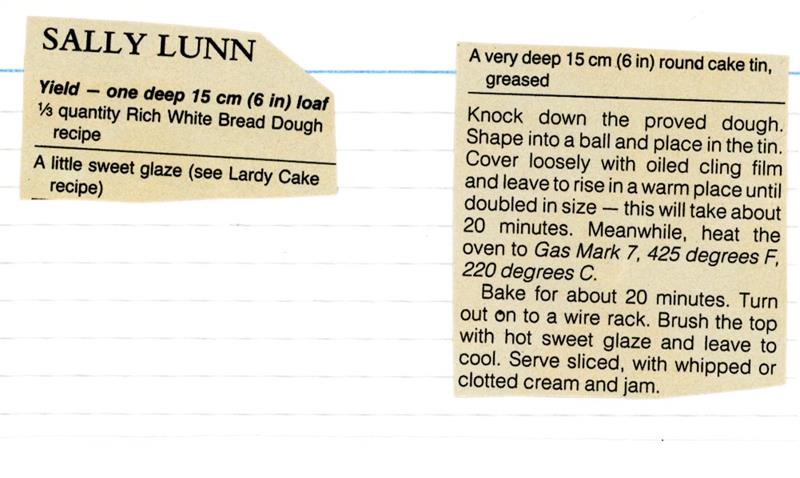 Scan 1 of 1 for Sally Lunn