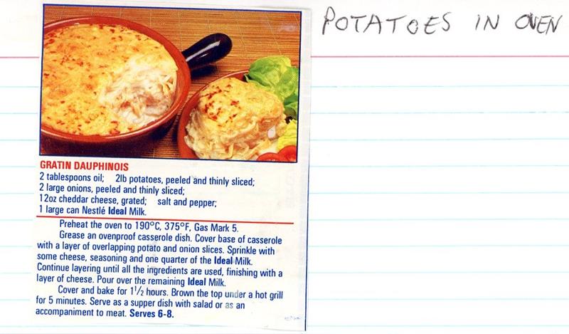 Scan 1 of 1 for Gratin Dauphinois