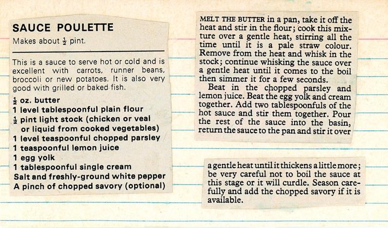 Scan 1 of 1 for Sauce Poulette