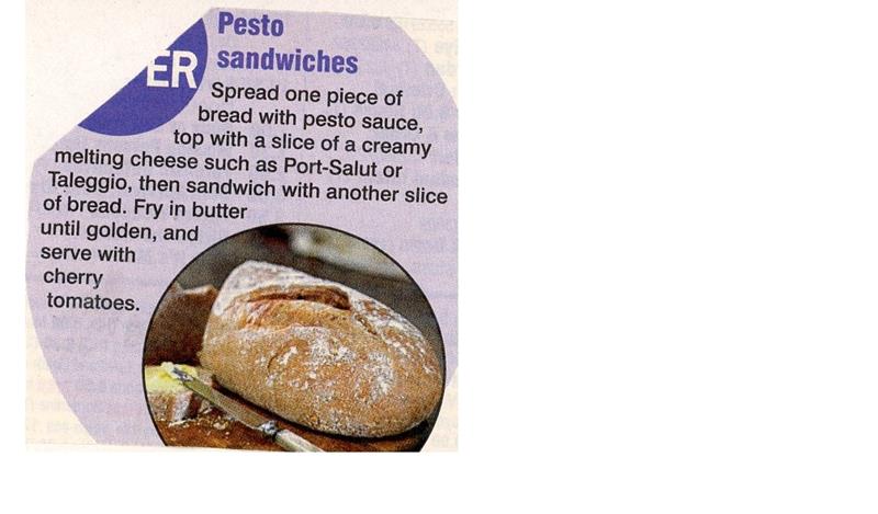 Scan 1 of 1 for Pesto Sandwiches