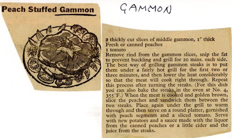 Scan 1 of 1 for Peach Stuffed Gammon