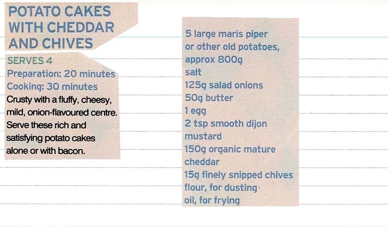 Scan 1 of 2 for Potato Cakes with Cheddar and Chives