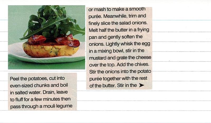Scan 2 of 2 for Potato Cakes with Cheddar and Chives