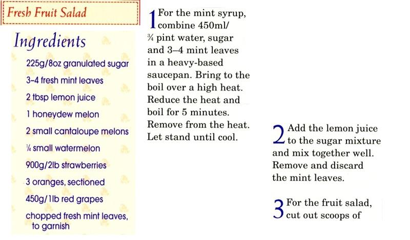Scan 1 of 2 for Melon & Strawberry Fruit Salad with Mint Syrup
