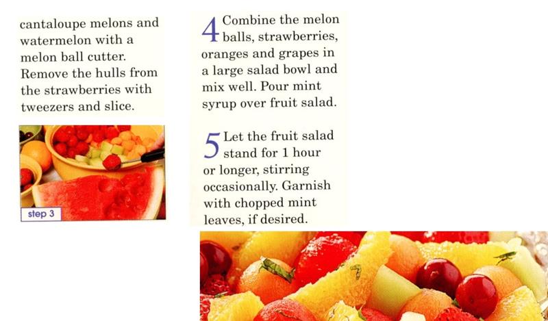Scan 2 of 2 for Melon & Strawberry Fruit Salad with Mint Syrup