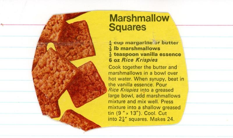 Scan 1 of 1 for Marshmallow Squares