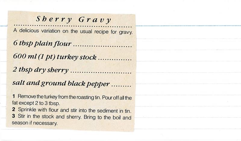 Scan 1 of 1 for Sherry Gravy