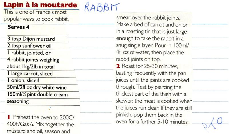 Scan 1 of 2 for Lapin a la moutarde