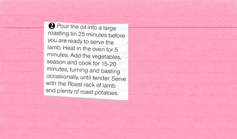Scan 2 of 2 for Roasted Baby Vegetables
