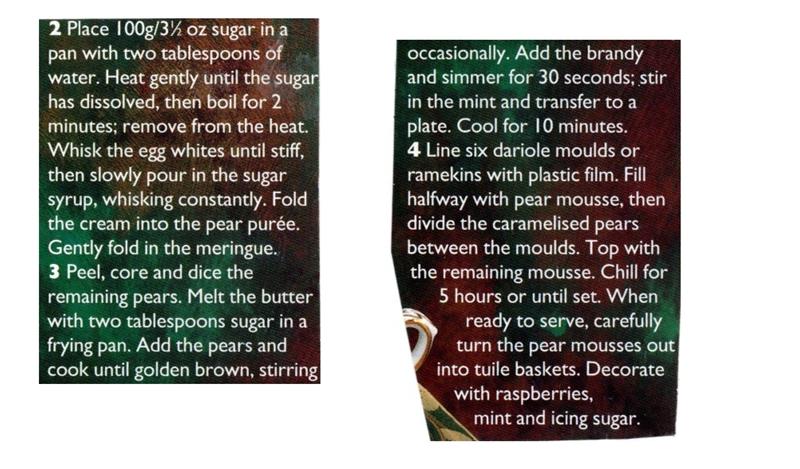 Scan 2 of 2 for Minted Pear Mousse