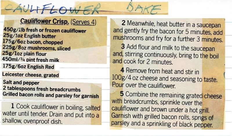 Scan 1 of 1 for Cauliflower Crisp