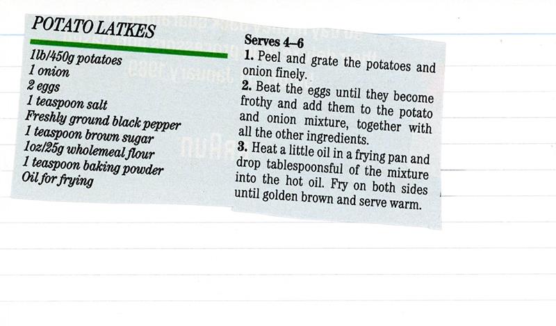 Scan 1 of 2 for Potato Latkes