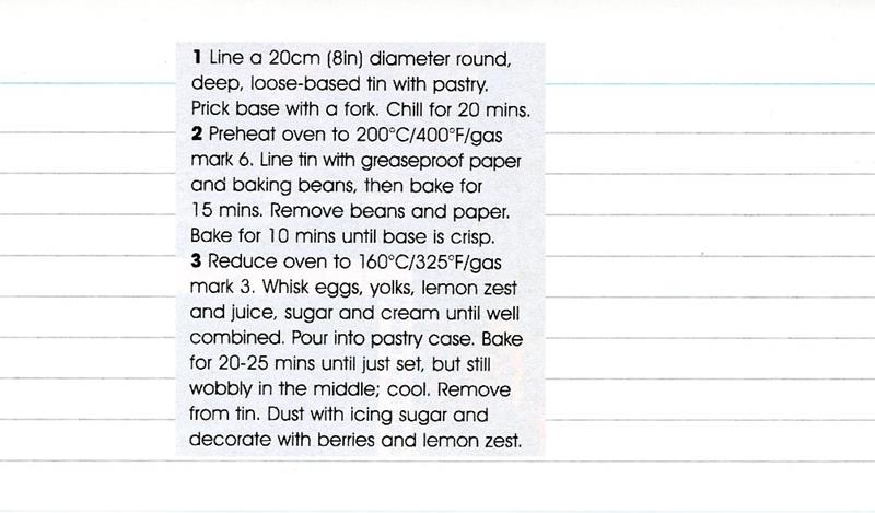 Scan 2 of 2 for Lemon Tart (Tarte au Citron)