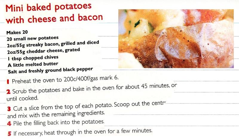 Scan 1 of 1 for Mini Baked Potatoes with Cheese and Bacon