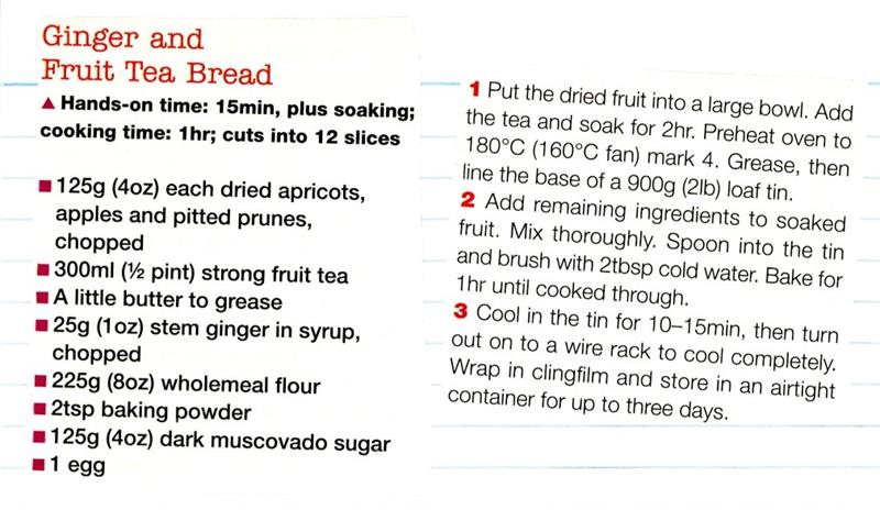Scan 1 of 2 for Ginger and Fruit Tea Bread
