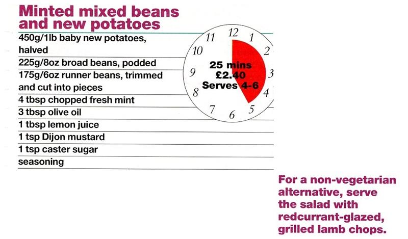 Scan 1 of 2 for Minted Mixed Beans and New Potatoes