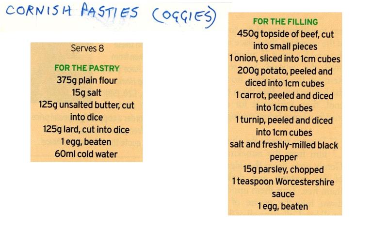 Scan 1 of 2 for Cornish Pasties
