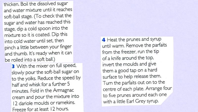 Scan 2 of 2 for Armagnac Parfait with Prunes and Earl Grey Syrup