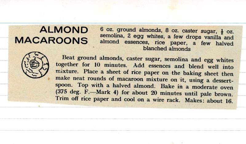 Scan 1 of 1 for Almond Macaroons