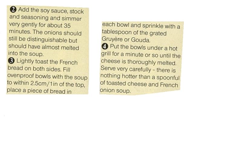 Scan 2 of 2 for French Onion Soup