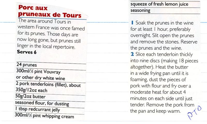Scan 1 of 2 for Porc aux pruneaux de Tours