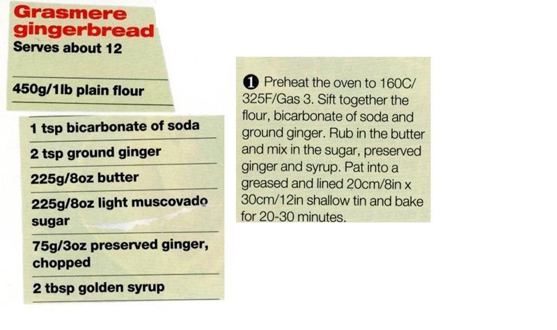 Scan 1 of 1 for Grasmere Gingerbread