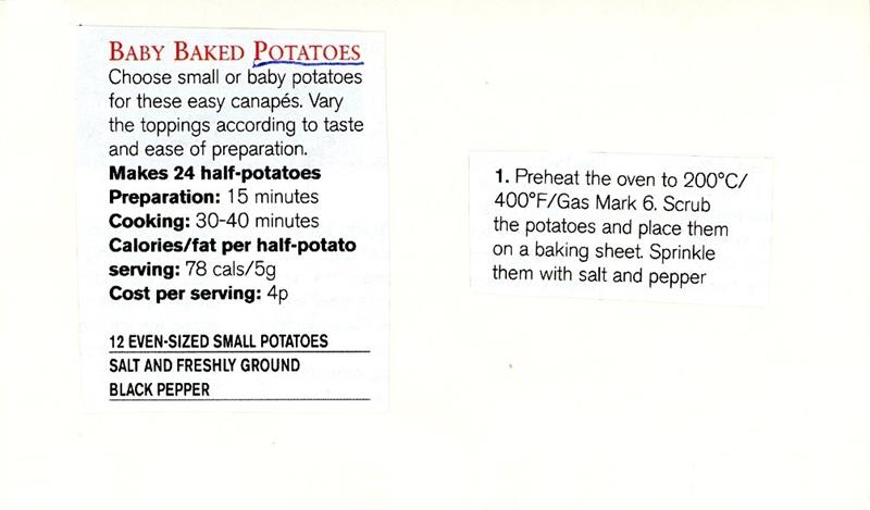 Scan 1 of 2 for Baby Baked Potatoes