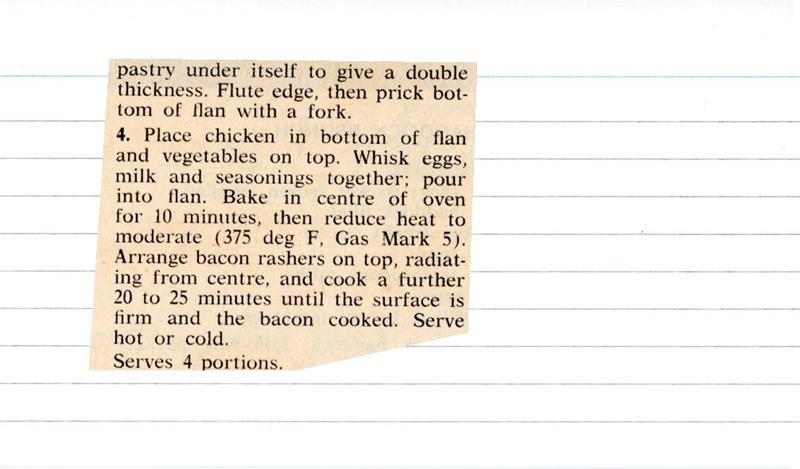 Scan 2 of 2 for Chicken and Vegetable Flan