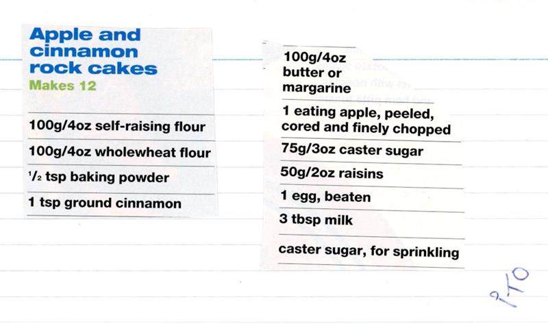 Scan 1 of 2 for Apple and Cinnamon Rock Cakes