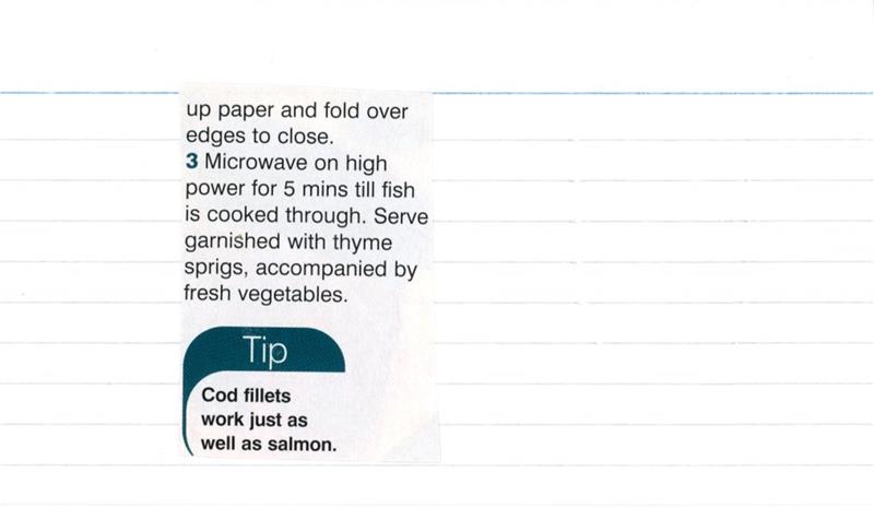 Scan 2 of 2 for Salmon and Thyme Parcels