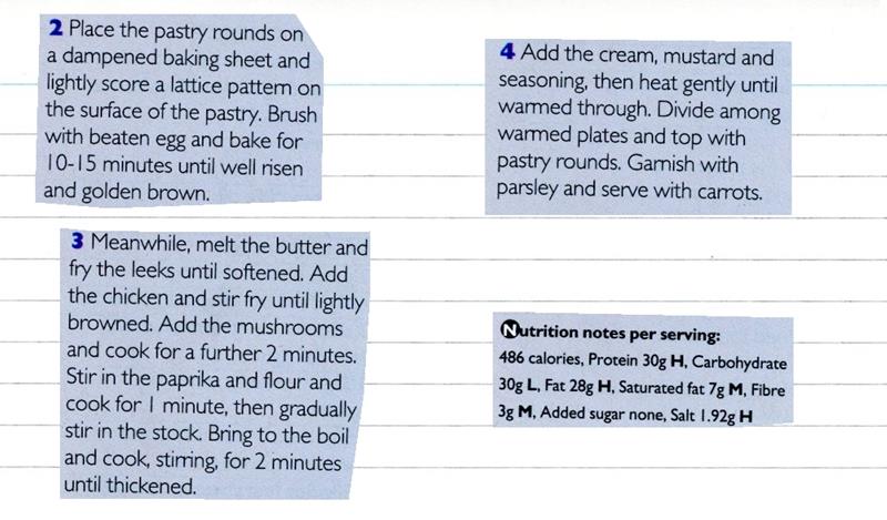 Scan 2 of 2 for Quick Chicken and Leek Puff