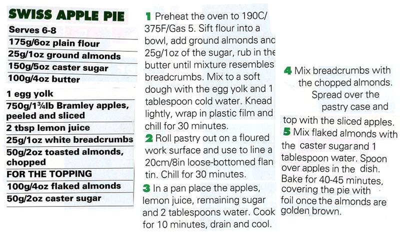 Scan 1 of 1 for Swiss Apple Pie