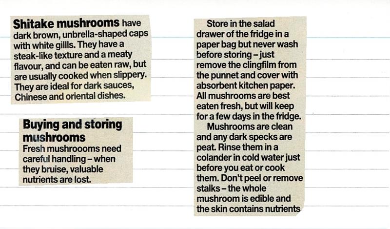 Scan 2 of 2 for Choosing & Storing Mushrooms