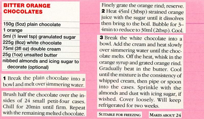 Scan 1 of 1 for Bitter Orange Chocolates