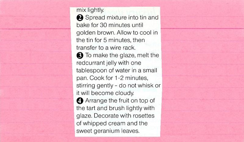 Scan 2 of 2 for Almond Tart with Soft Fruit