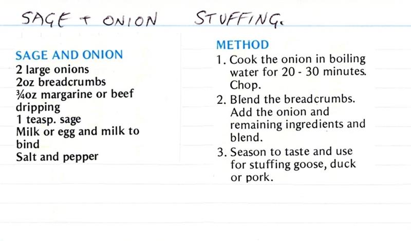 Scan 1 of 1 for Sage and Onion Stuffing