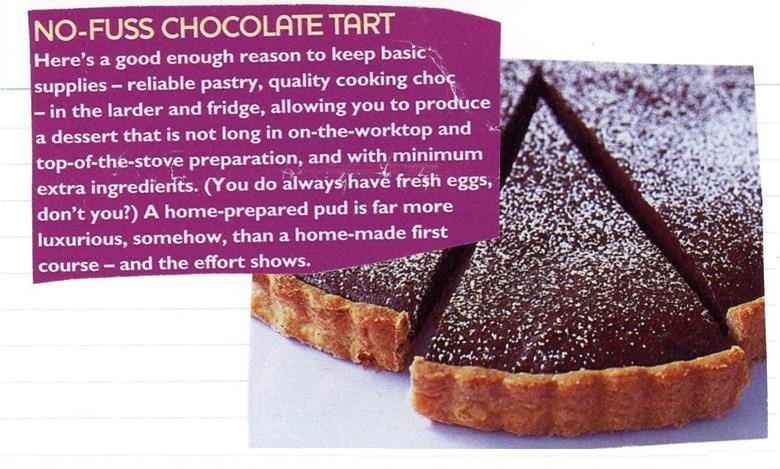 Scan 1 of 2 for No-Fuss Chocolate Tart