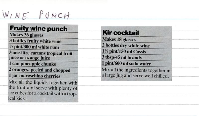 Scan 1 of 1 for Fruity Wine Punch