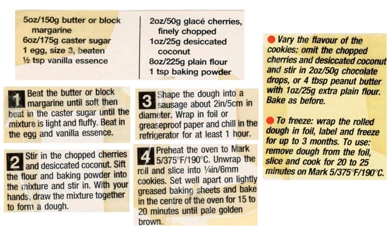 Scan 1 of 1 for Cherry Coconut Refrigerator Cookies