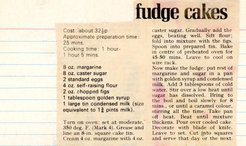 Scan 1 of 2 for Fudge Cakes